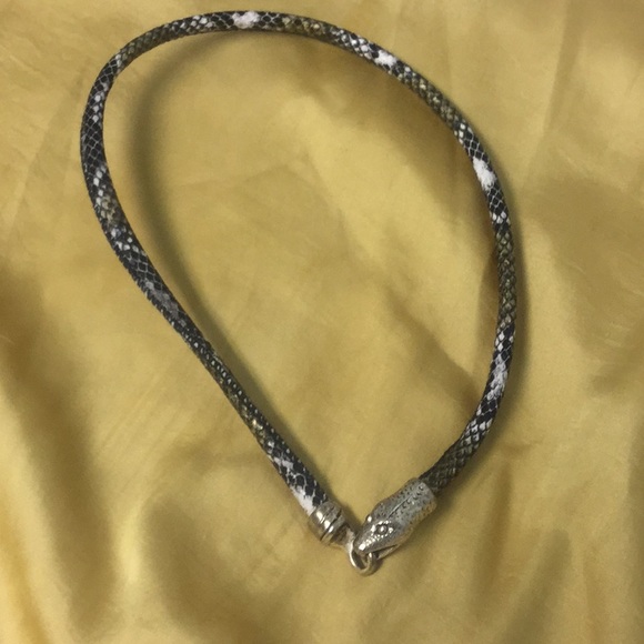 Versatile Leather Snake Chocker or wrap Bracelet - Picture 3 of 5